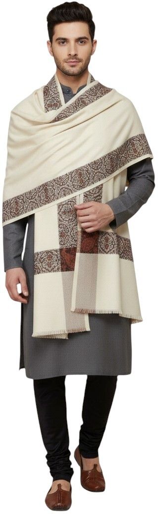 Vrinde Wool Self Design Men Shawl-picture-28