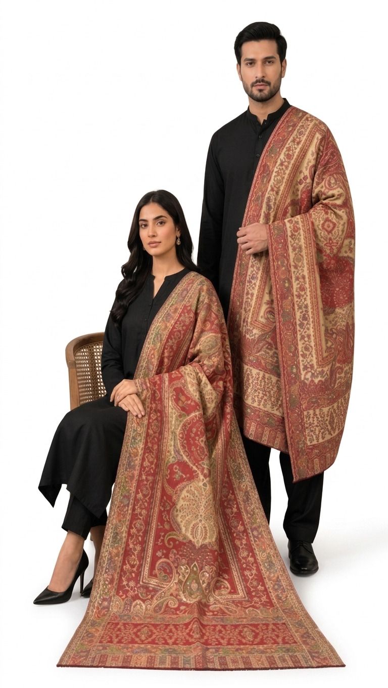 THEKAPDAKART Pashmina Floral Print Men, Women Shawl-picture-13