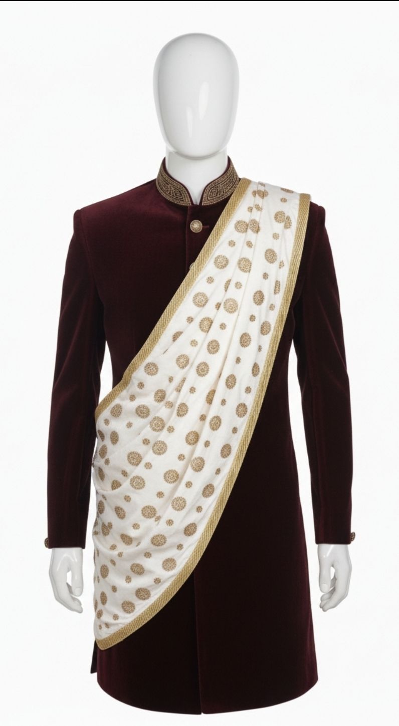 A SONS TEXTILE Silk Printed Men Shawl-picture-47