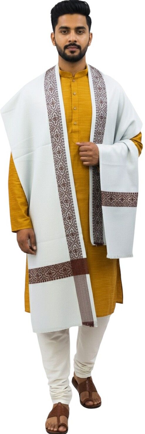 Vrinde Wool Solid Men Shawl-picture-38