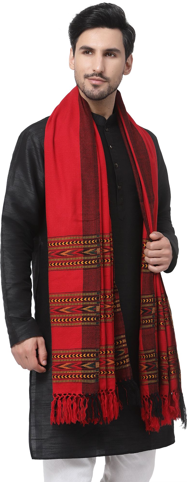 WEAVERS VILLA Acrylic Solid Men Shawl-picture-25