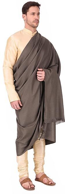 Kashmiri Thead Wool Self Design Men Shawl-picture-20