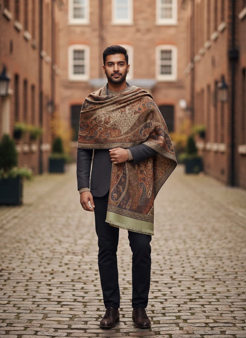 HILFIRE REGION Wool Woven Men Shawl-picture-12