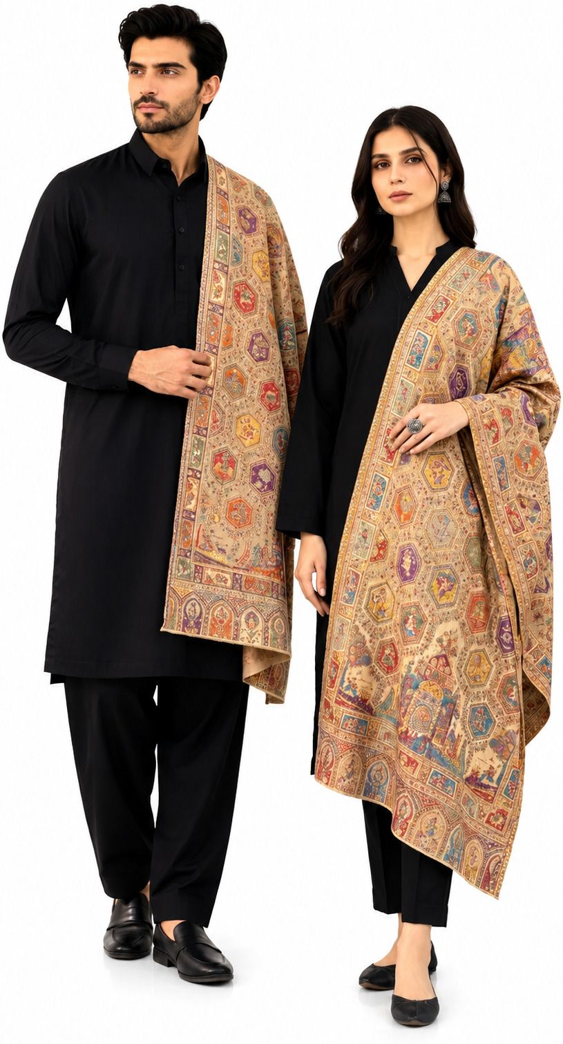 THEKAPDAKART Pashmina Floral Print Men, Women Shawl-picture-36