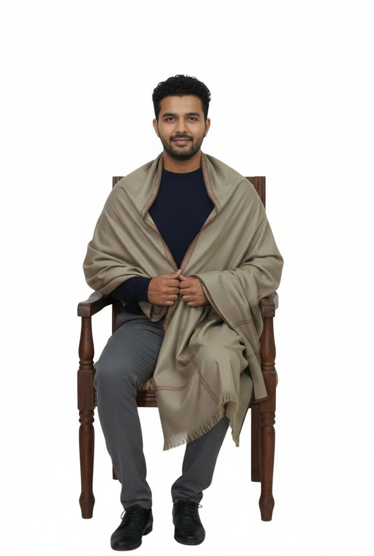 KAVIM Wool Self Design Men Shawl-picture-47