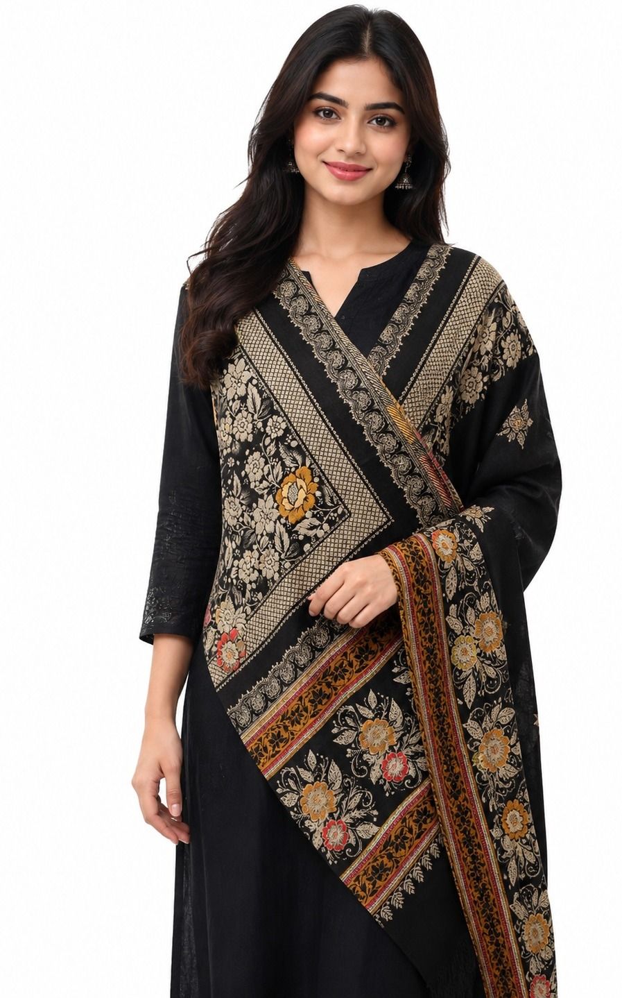REVOTEX Acrylic, Viscose Solid Men, Women Shawl-image-6
