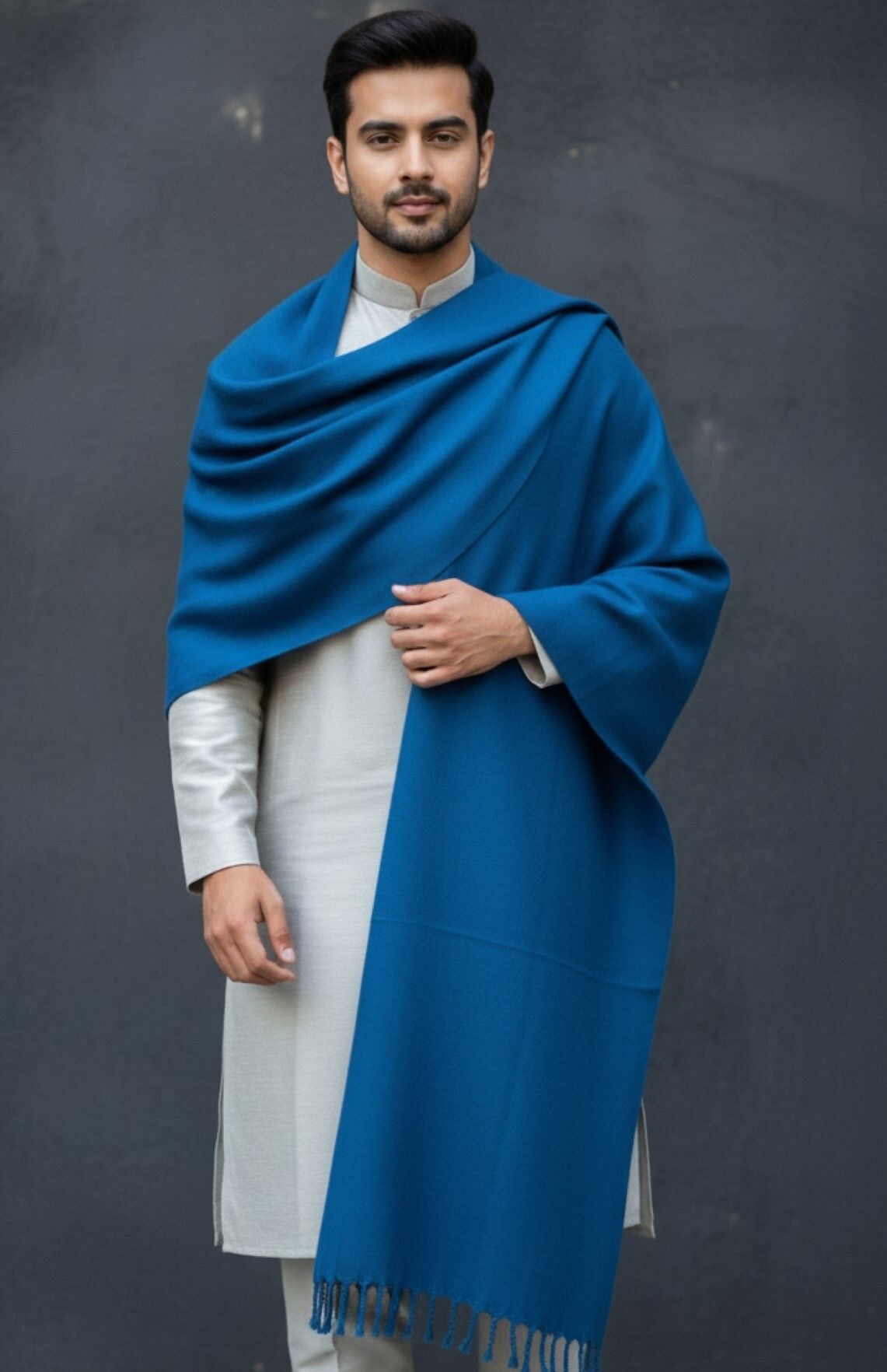Sudako Acrylic Solid Men Shawl-picture-11