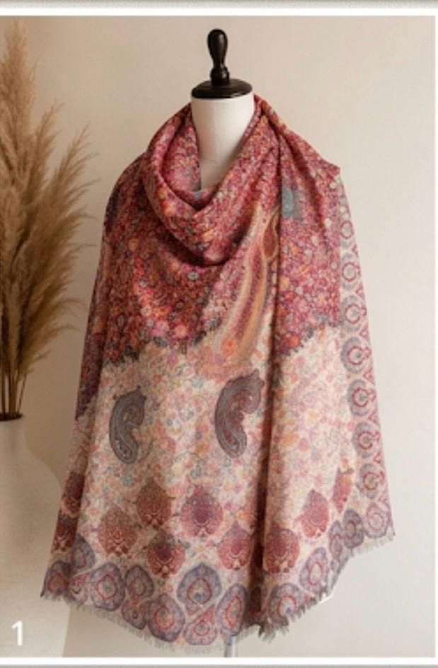 Tallit by enn dee Polyester Wool Blend Paisley Women, Men Shawl-image-19