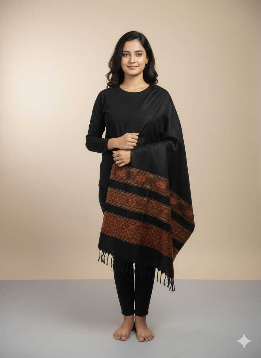 SR Collection Wool Solid Men, Women Shawl-picture-29