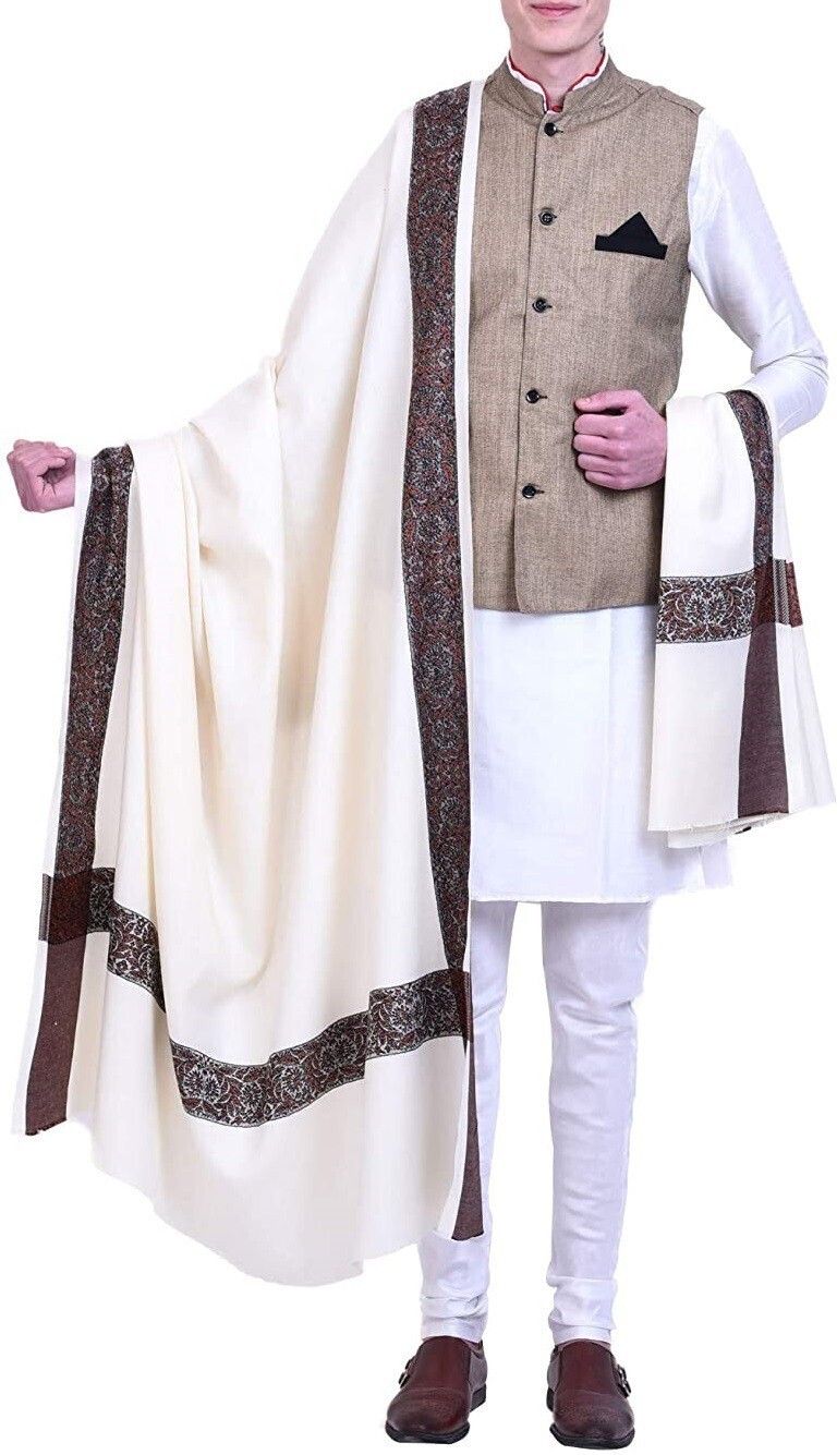 Kashmiri Wool Woven Men Shawl