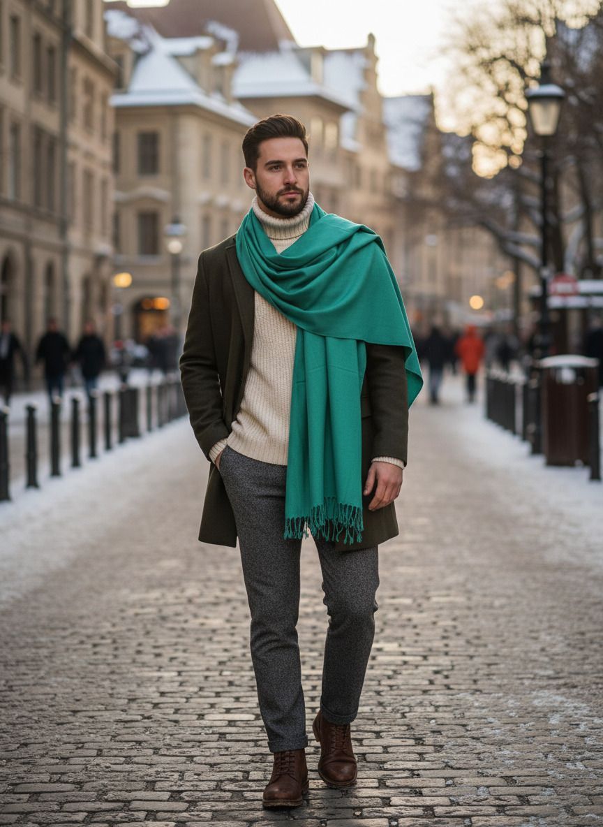 HILFIRE REGION Wool Woven Men Shawl-picture-29