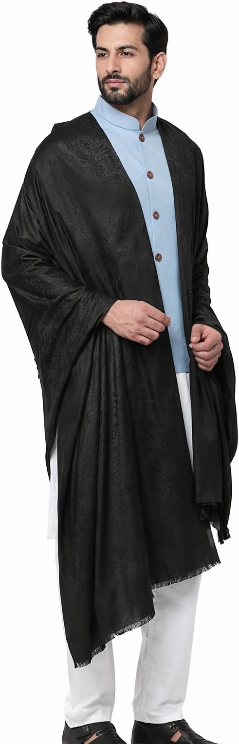 Rudrawraps Poly Wool Solid Men Shawl-picture-20