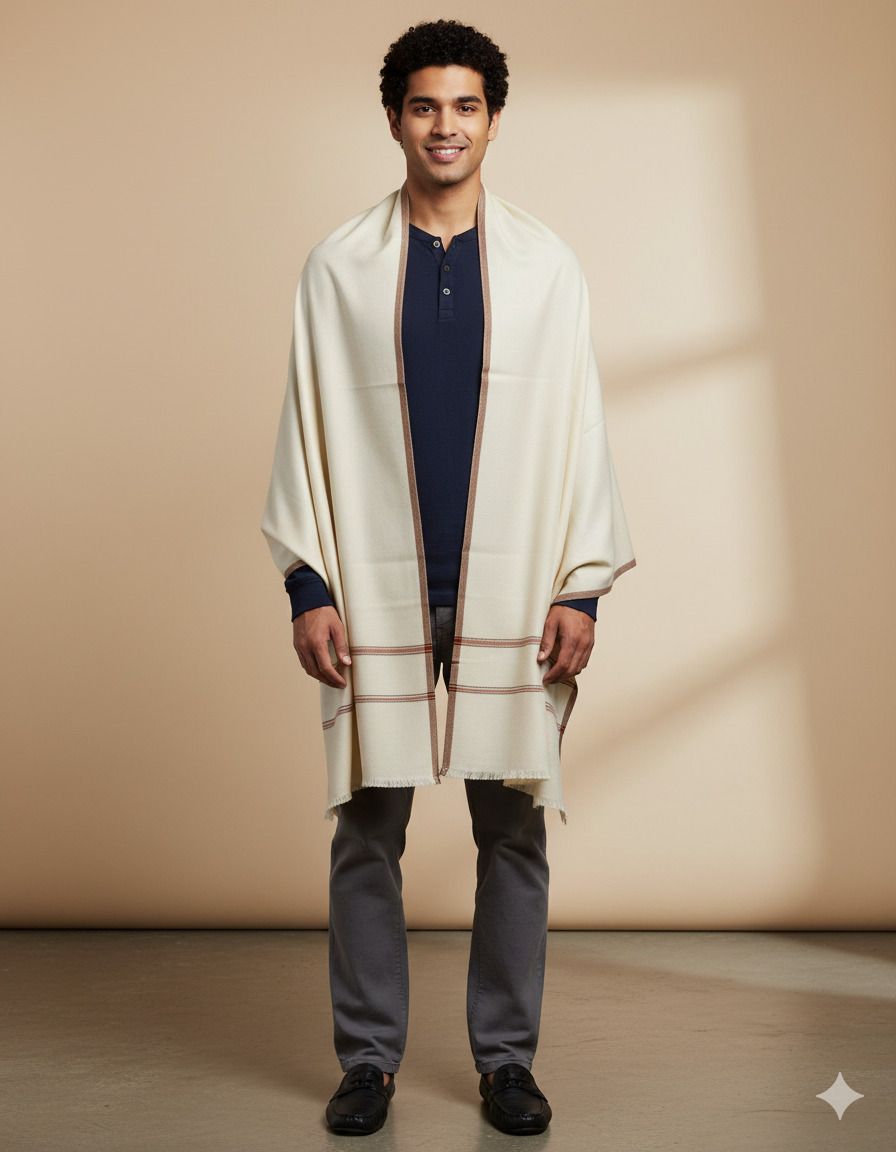 KAVIM Wool Solid Men Shawl-picture-41