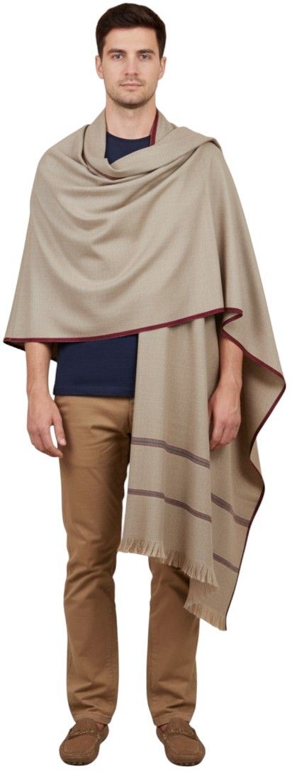 Sprha Wool Solid Men Shawl-picture-14