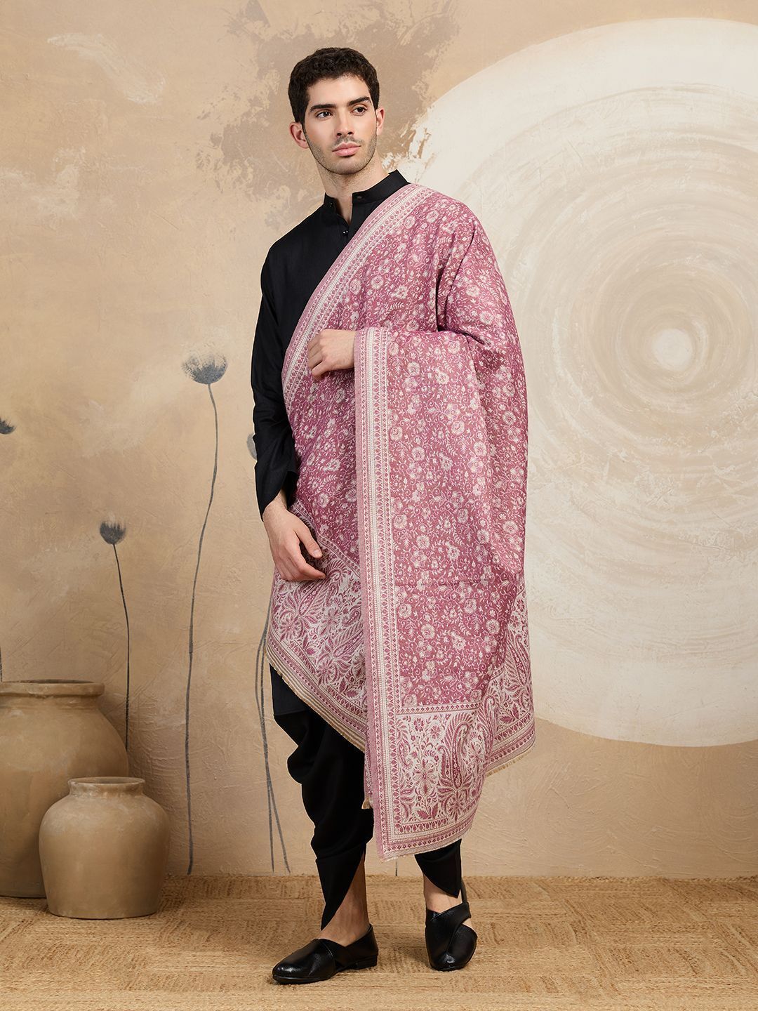 GREEN AGRITECH Acrylic, Wool Woven Men Shawl