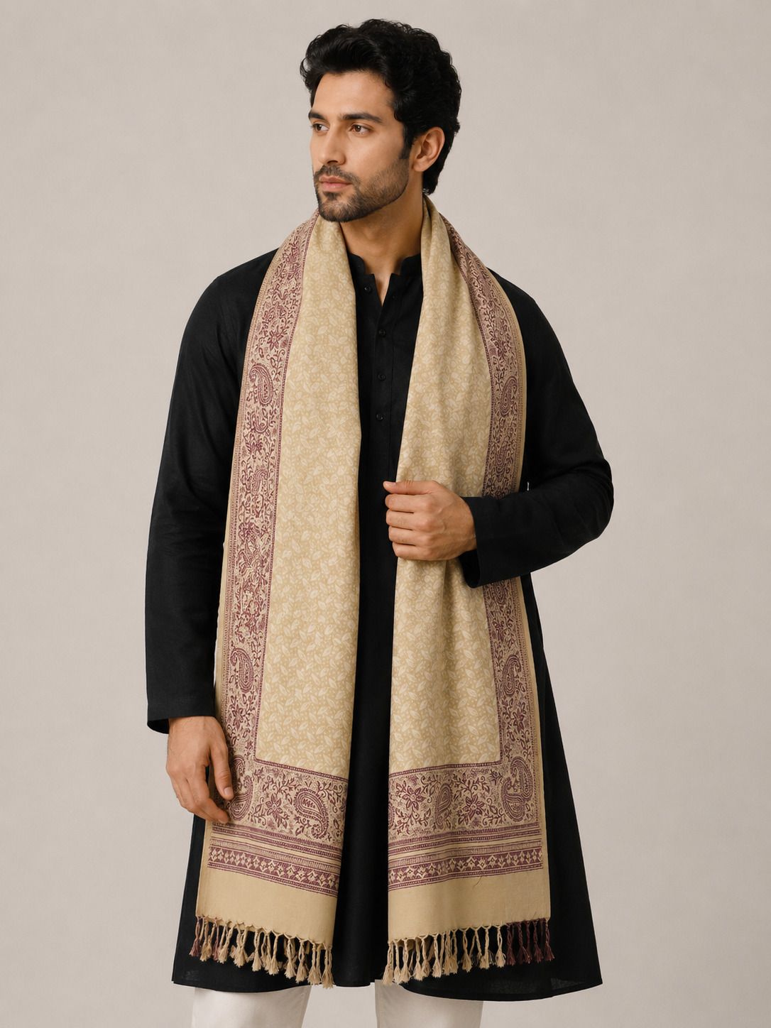 SHIFNEEN Acrylic Printed Men Shawl-picture-47