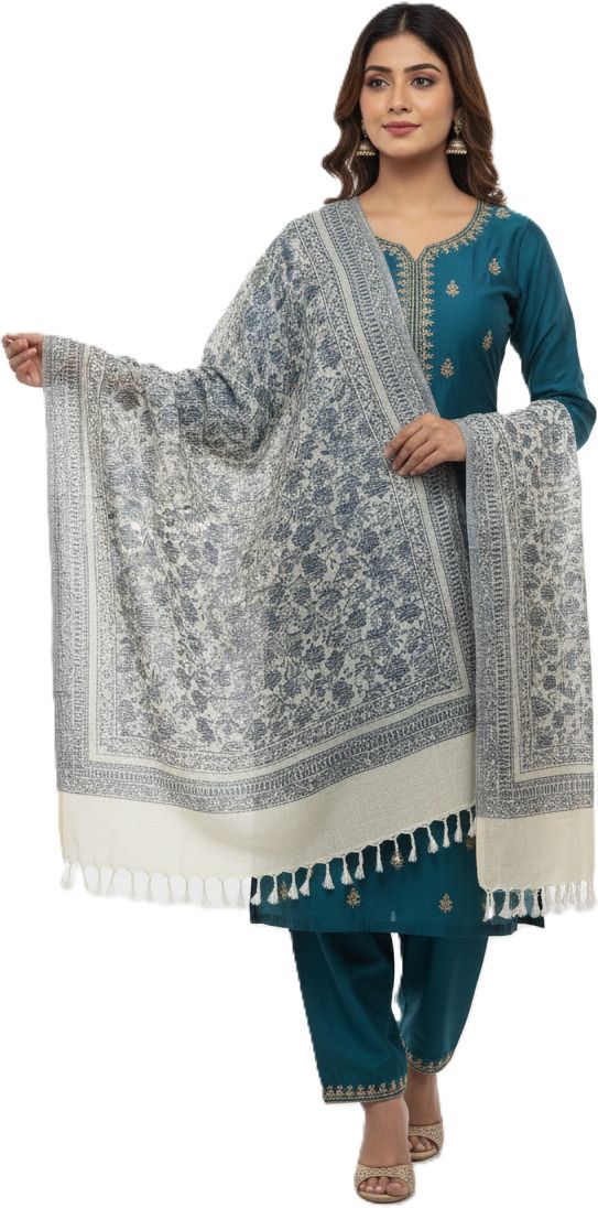 Kriti Wool Floral Print Men Shawl-picture-25
