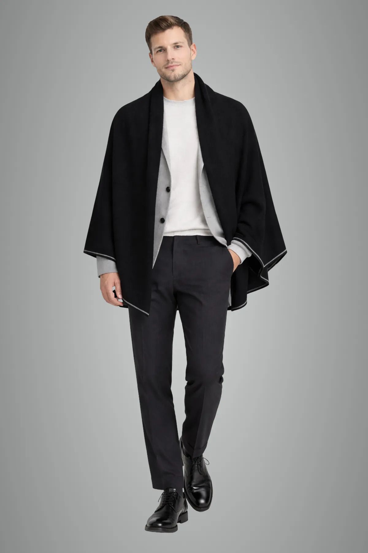 ROBEELA Wool, Viscose Solid Men Shawl-picture-24