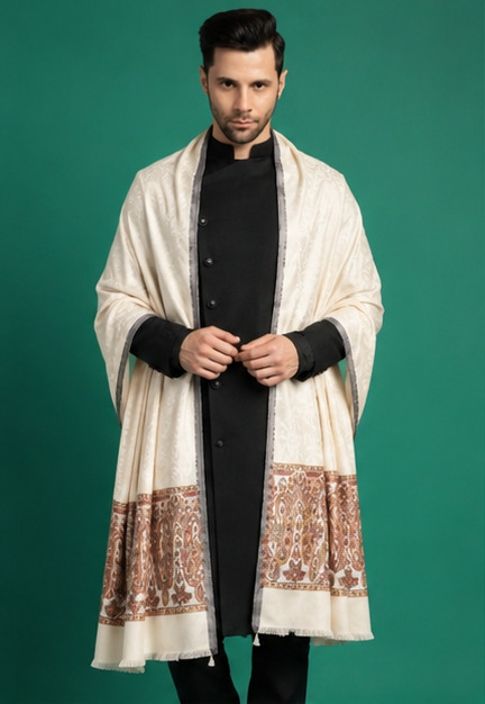Tallit by enn dee Poly Wool Woven Women, Men Shawl-picture-19