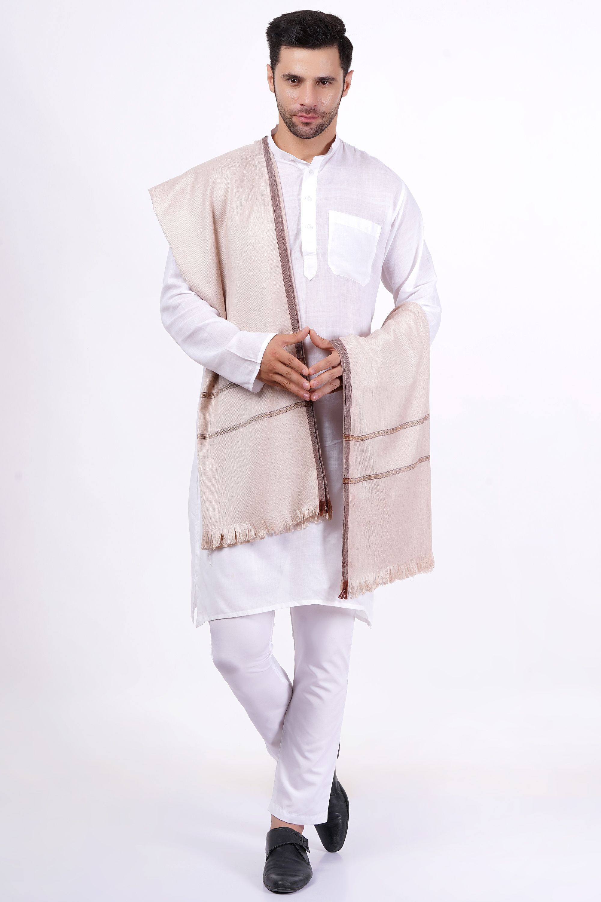 Sprha Wool Solid Men Shawl-picture-20
