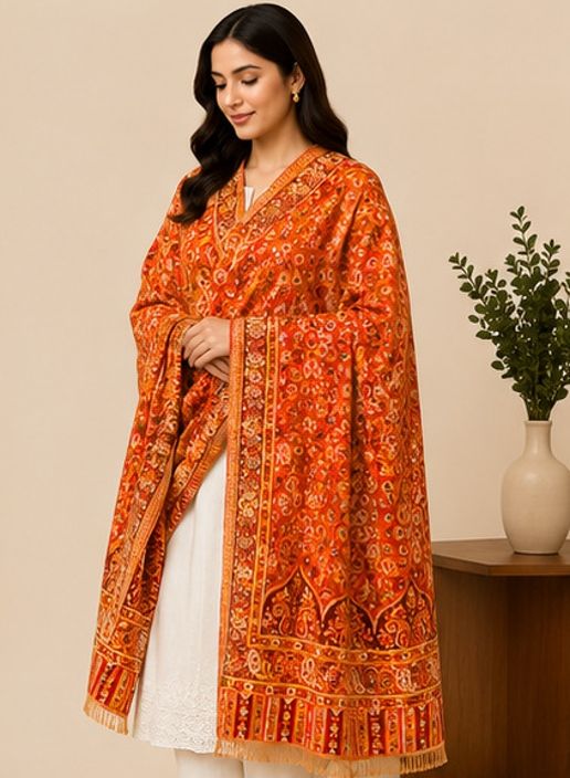 Tallit by enn dee Poly Wool Printed Women, Men Shawl-picture-18