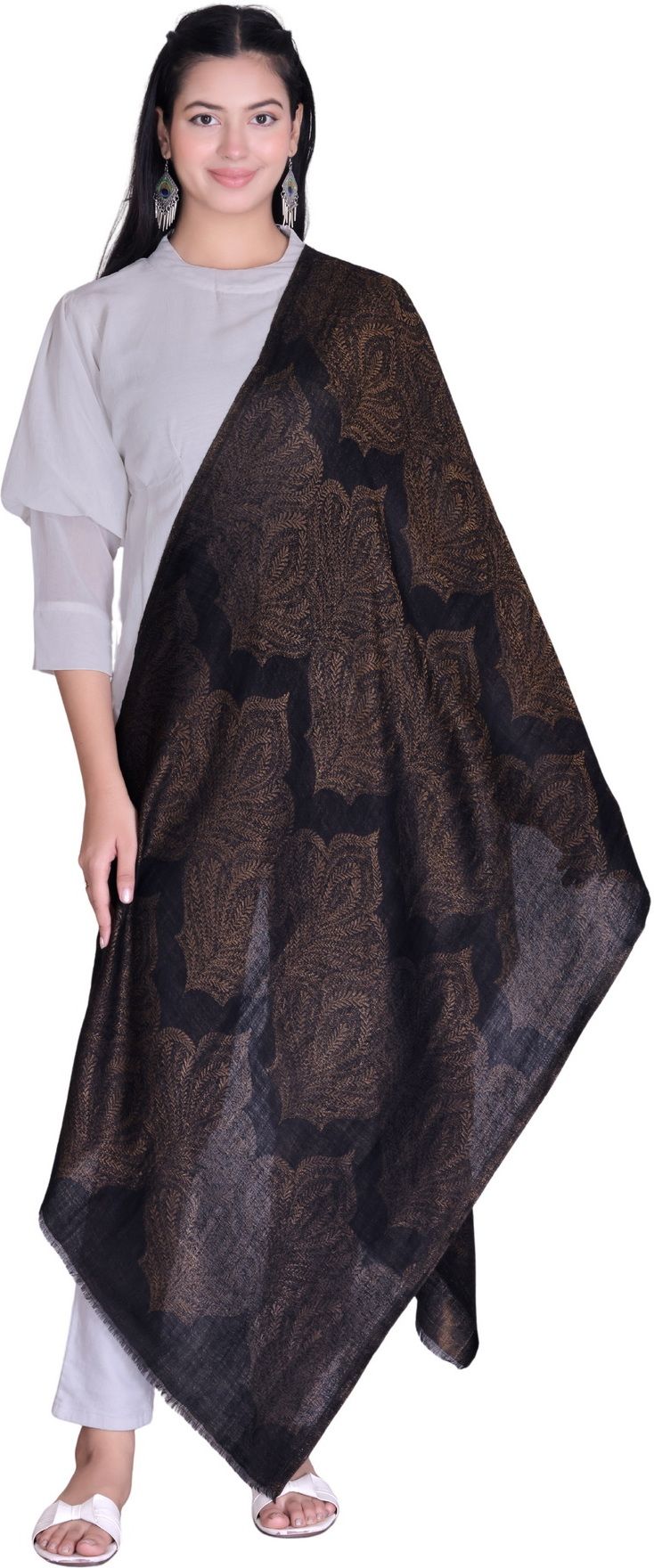 Parsons textiles Wool Woven Women, Men Shawl-picture-26