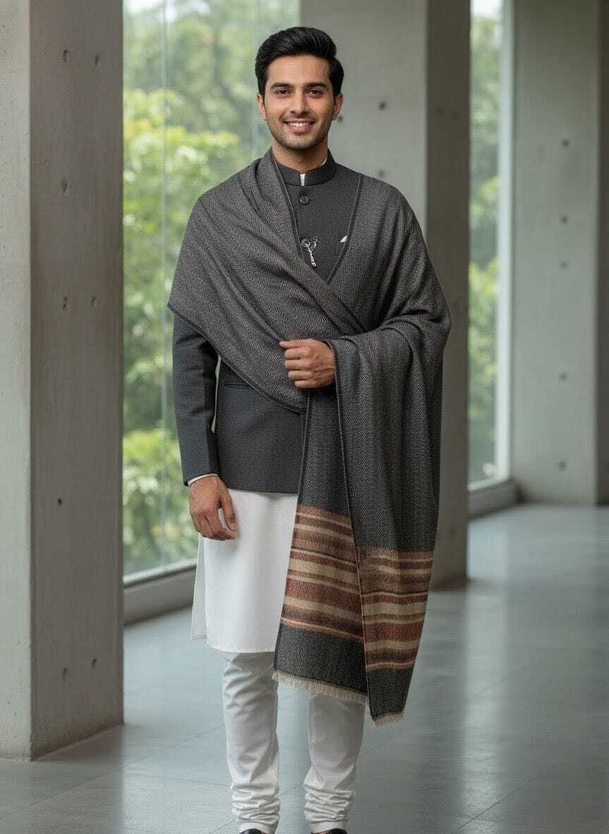 HILFIRE REGION Wool Woven Men Shawl-picture-20