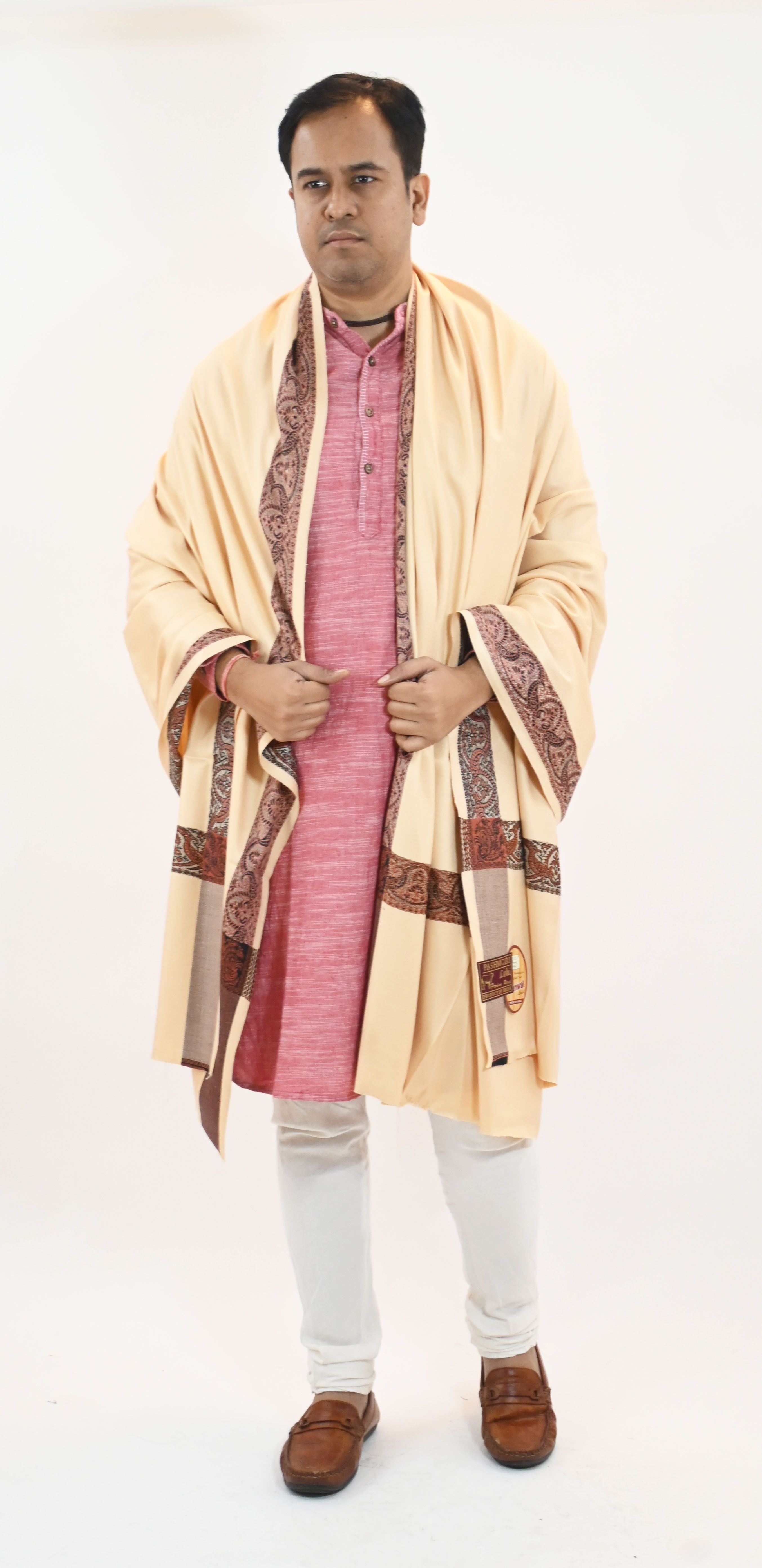Vrinde Wool Self Design Men Shawl-picture-34