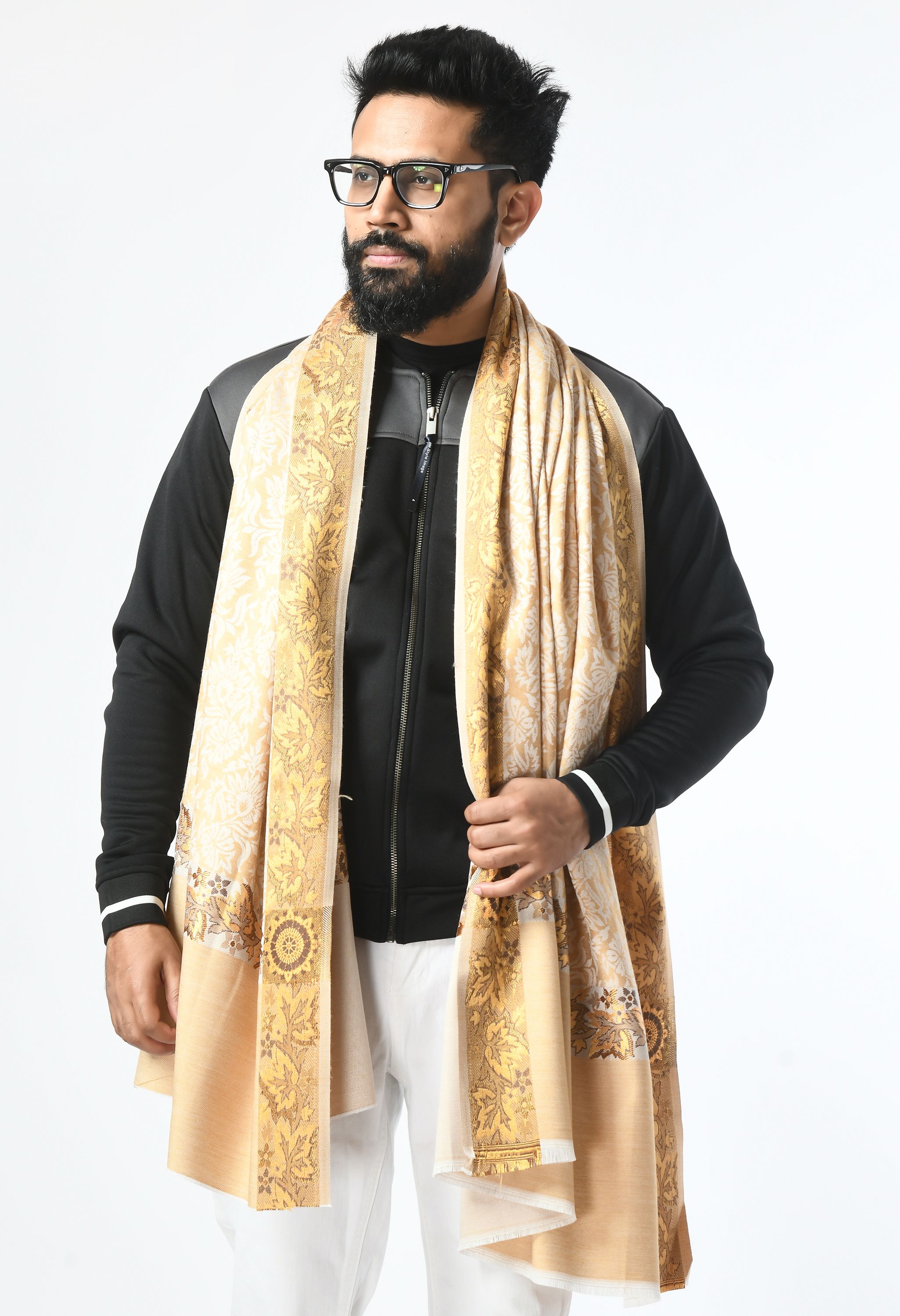 manra Wool Self Design Men Shawl-picture-23