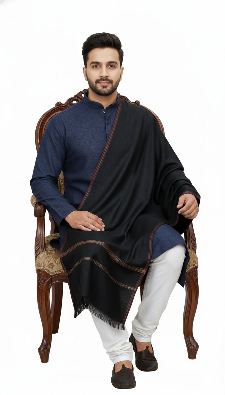 KAVIM Pashmina Solid Men Shawl-picture-19