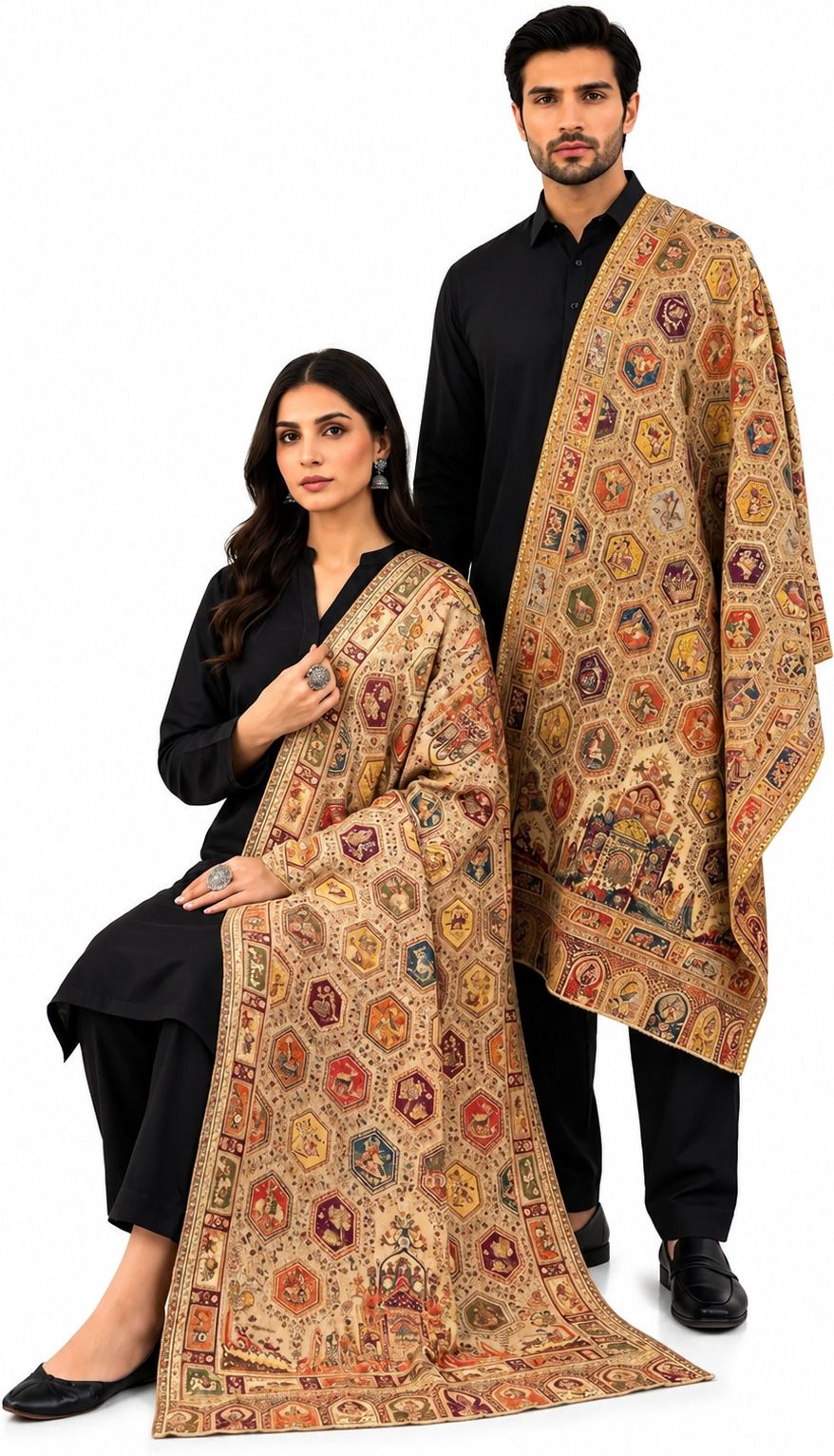 THEKAPDAKART Pashmina Floral Print Men, Women Shawl-picture-46