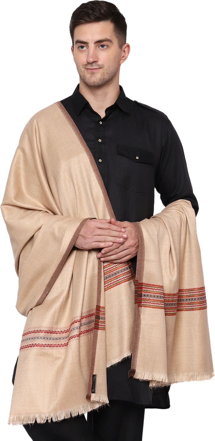 WEAVERS VILLA Polyester Wool Blend Woven Men Shawl-picture-15