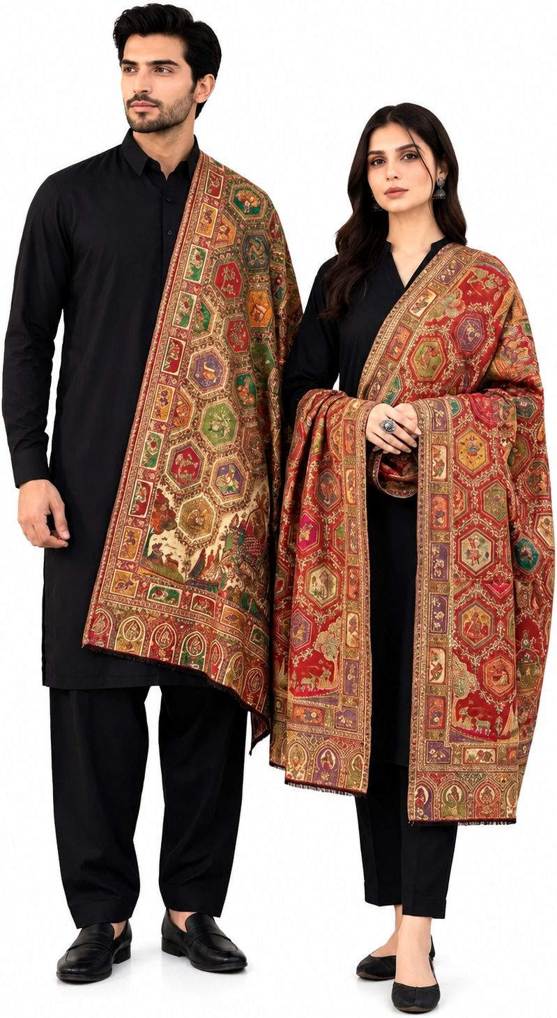THEKAPDAKART Pashmina Floral Print Men, Women Shawl-picture-24
