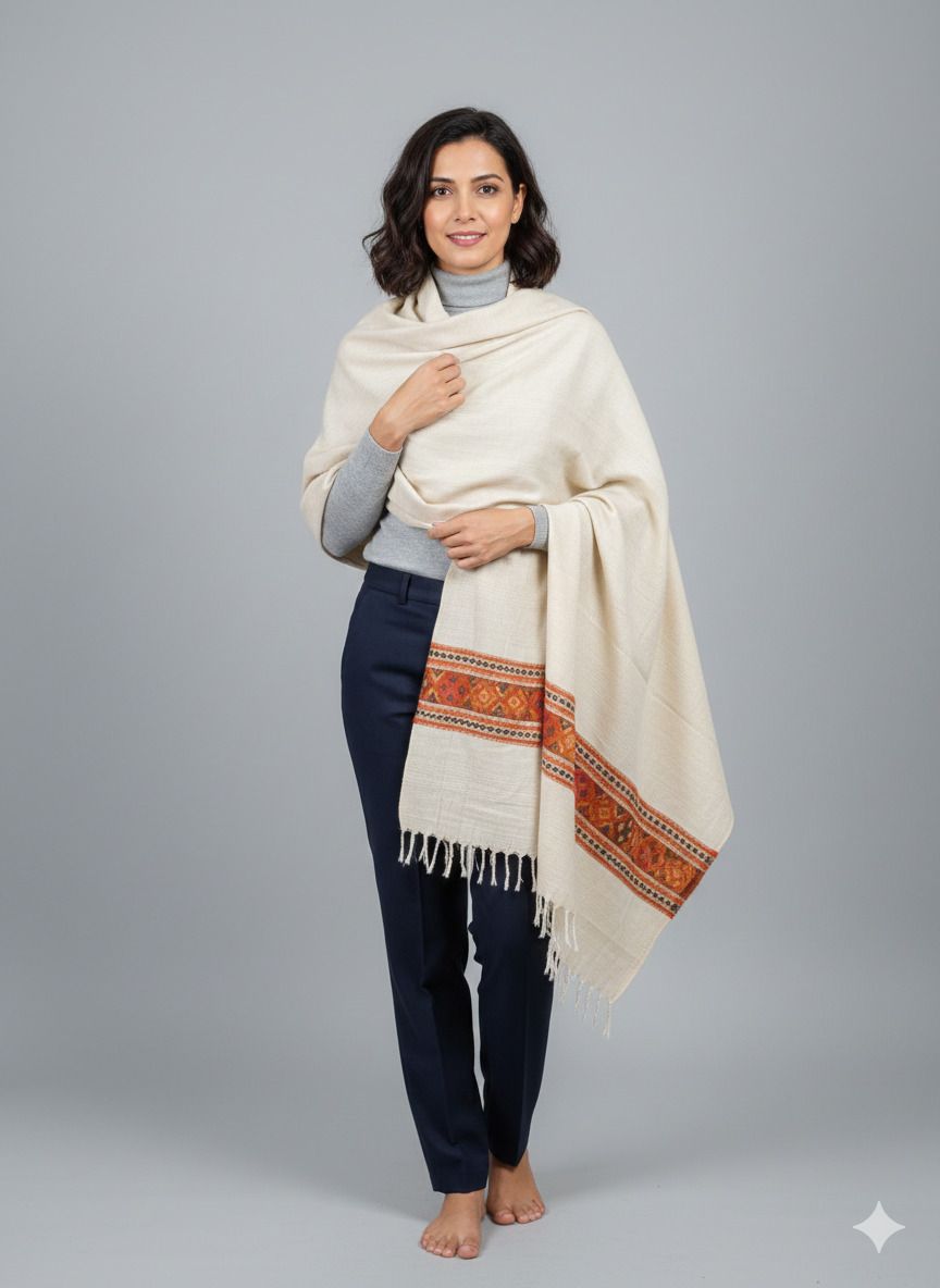 SR Collection Wool Striped Women, Men Shawl-picture-20