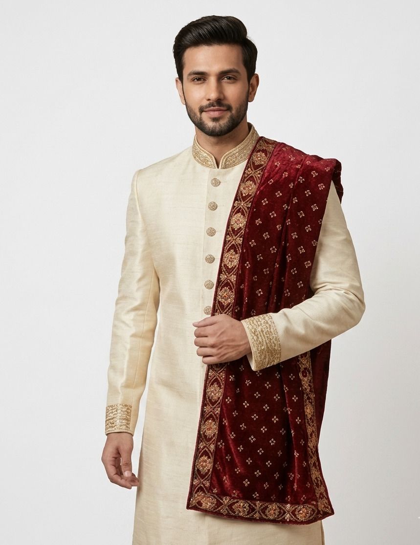 Noorfabric Velvet Printed Men Shawl-image-39