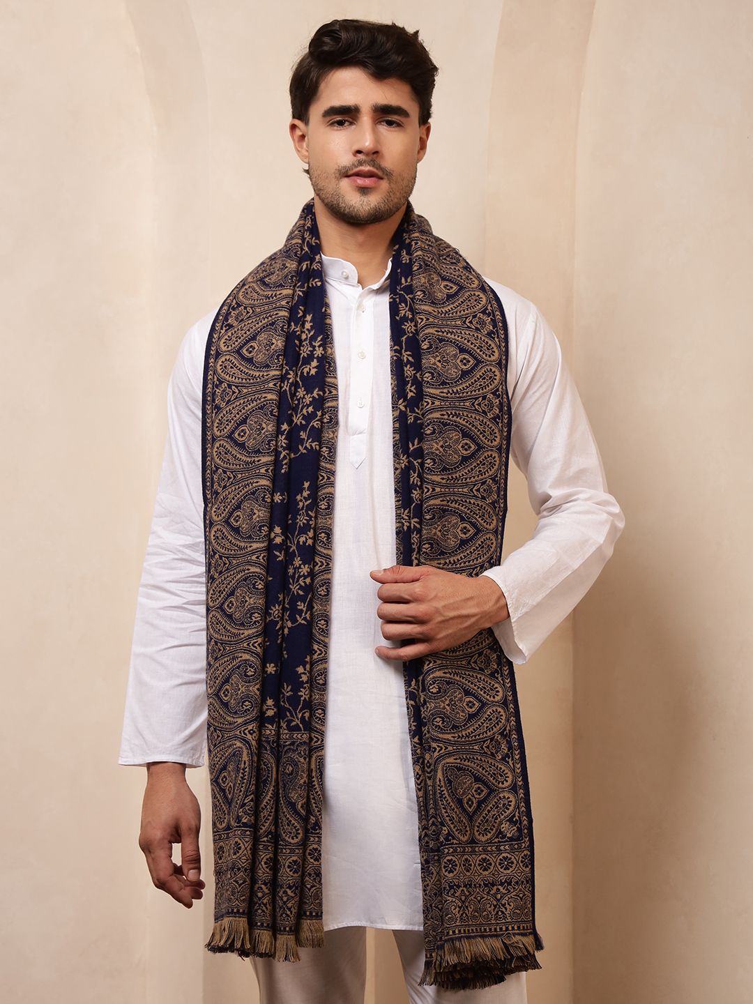 Ravaiyaa - Attitude Is Everything Wool Paisley Men Shawl-picture-26