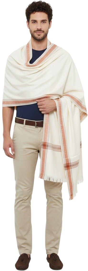 Vrinde Wool Self Design Men Shawl-picture-38