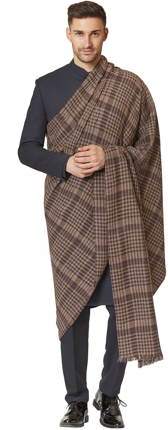 Vrinde Wool Checkered Men Shawl-picture-38