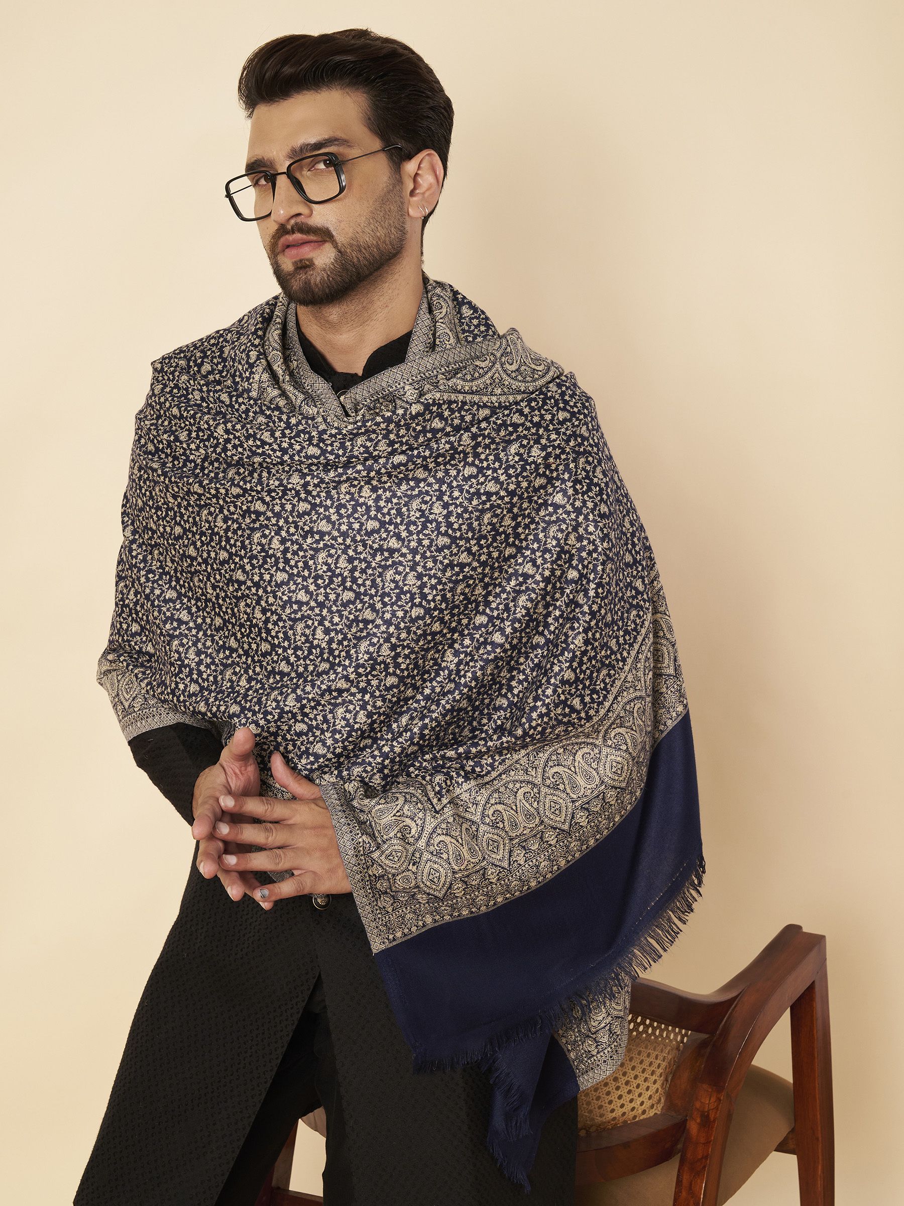 Zamour Acrylic Woven Men Shawl-image-31