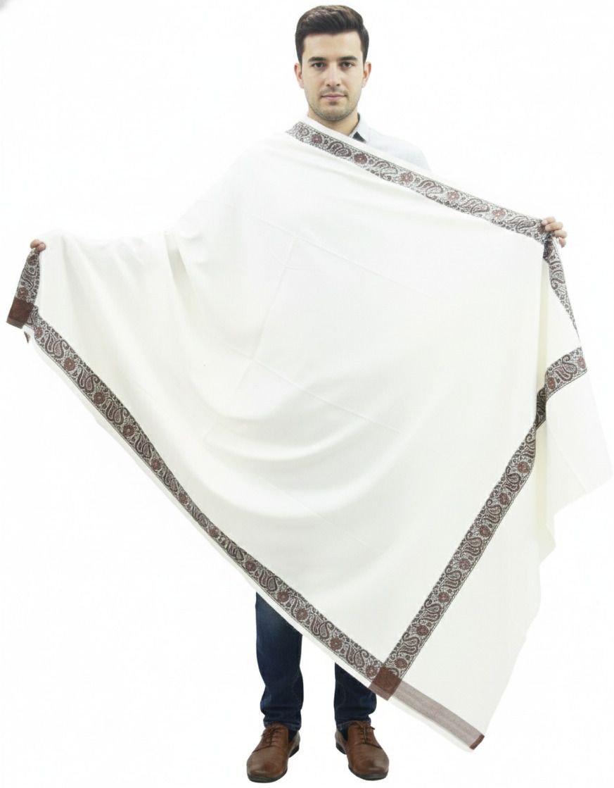 KAVIM Wool Self Design Men Shawl-picture-28