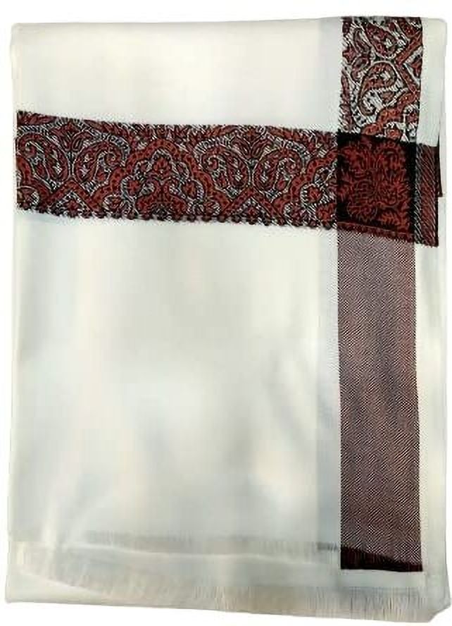 Kashmiri Thead Wool Self Design Men Shawl-picture-12