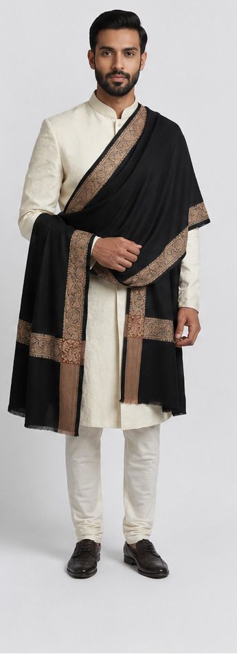 Tallit by enn dee Poly Wool Woven Women, Men Shawl-picture-10