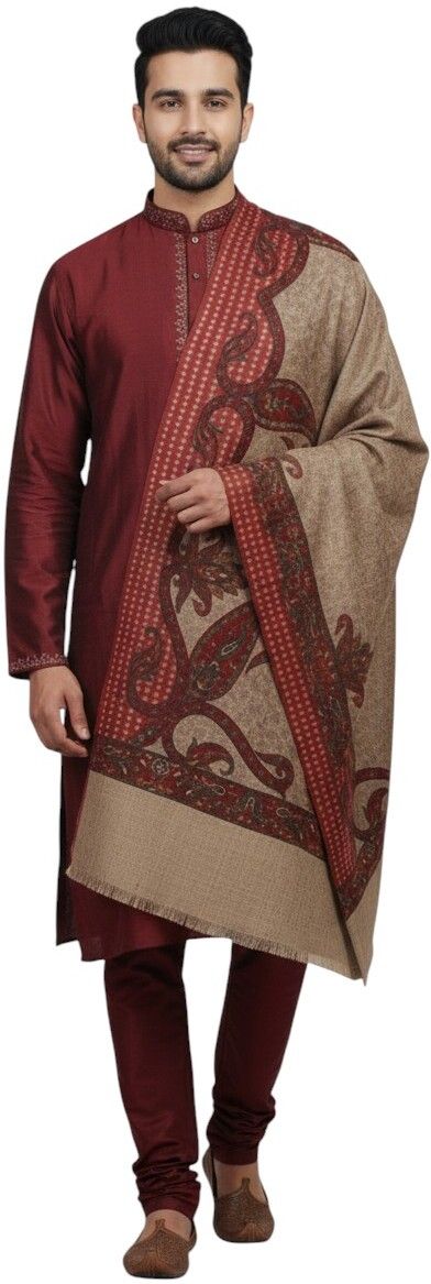 Vrinde Wool Printed Men Shawl-picture-25