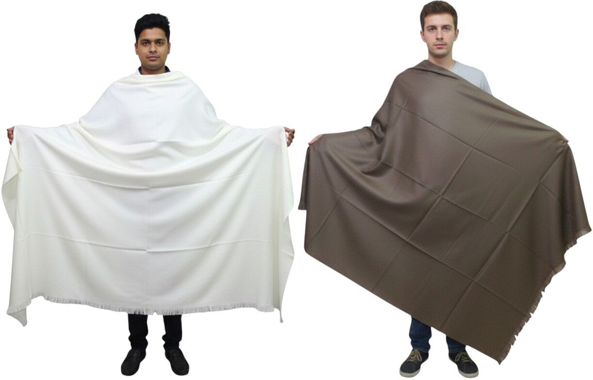Vrinde Wool Solid Men Shawl-picture-36
