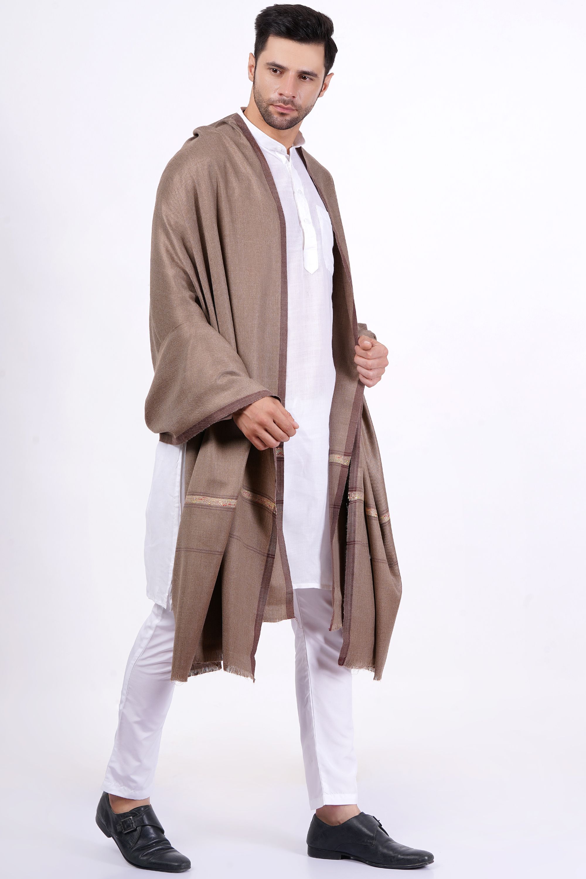 KAVIM Wool Solid Men Shawl-picture-24