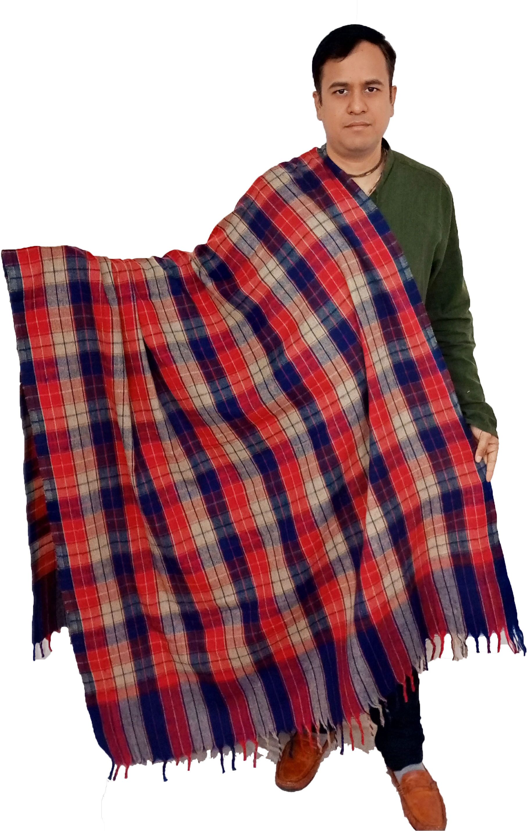 Vrinde Wool Checkered Men Shawl-picture-26