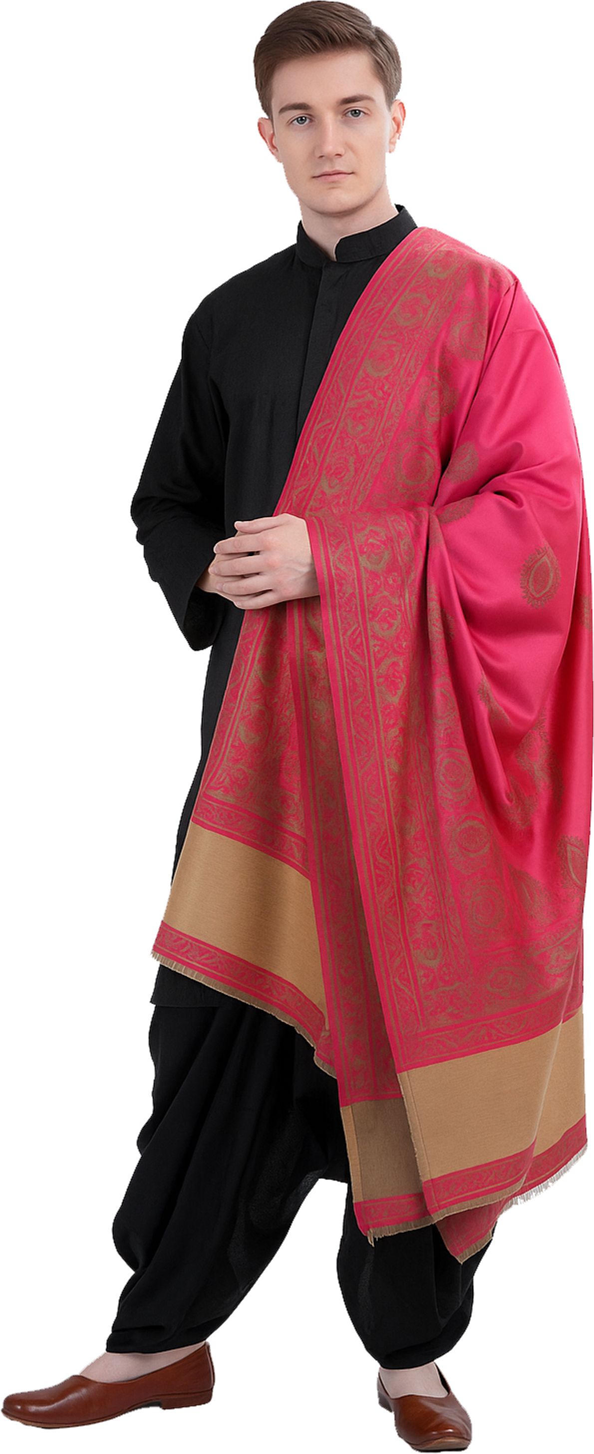 Ramnaya Wool Printed Men Shawl-picture-14