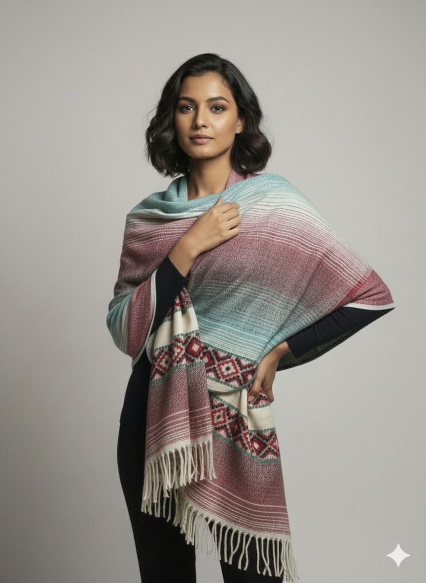 AAYAT FASHION ZONE Wool Woven Women, Men Shawl-picture-12