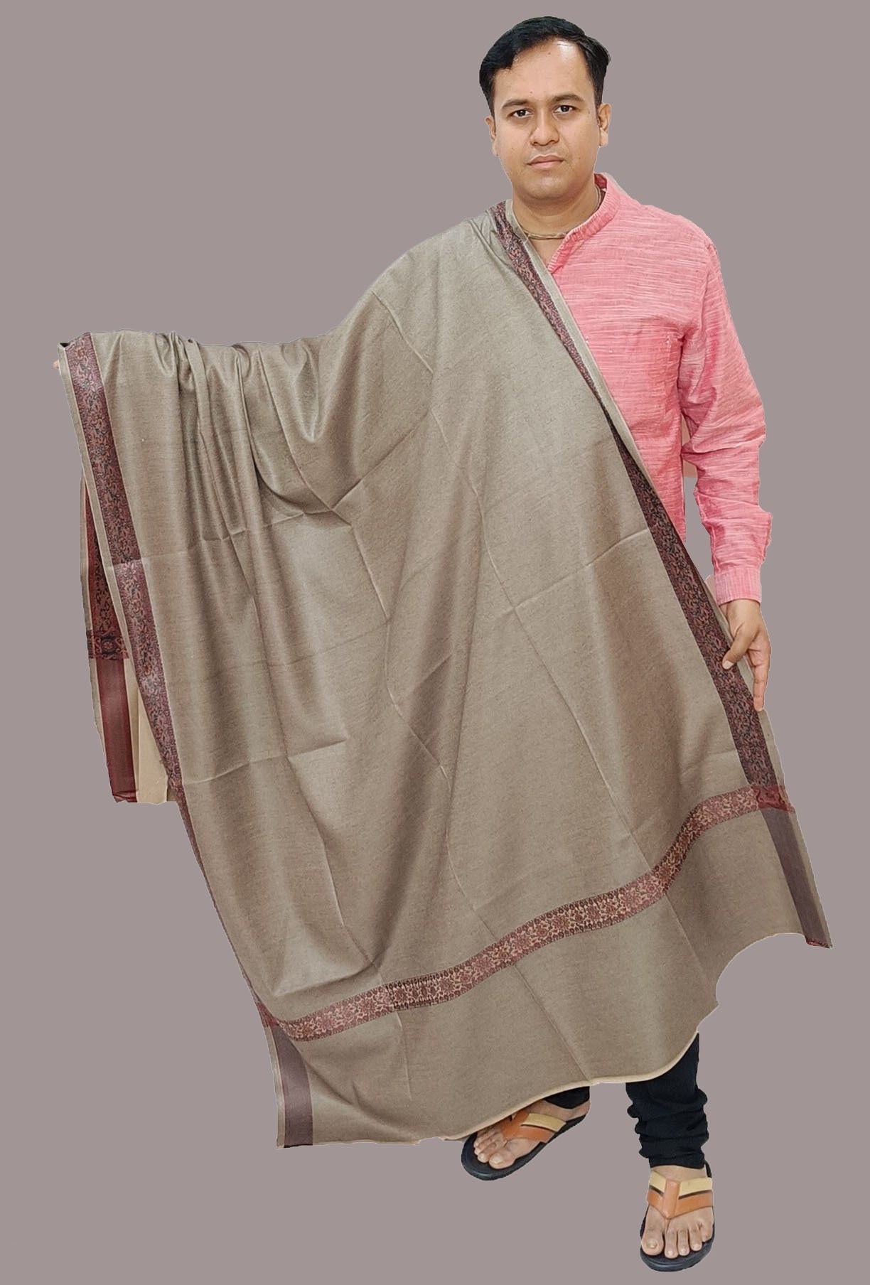 Vrinde Wool Solid Men Shawl-picture-22