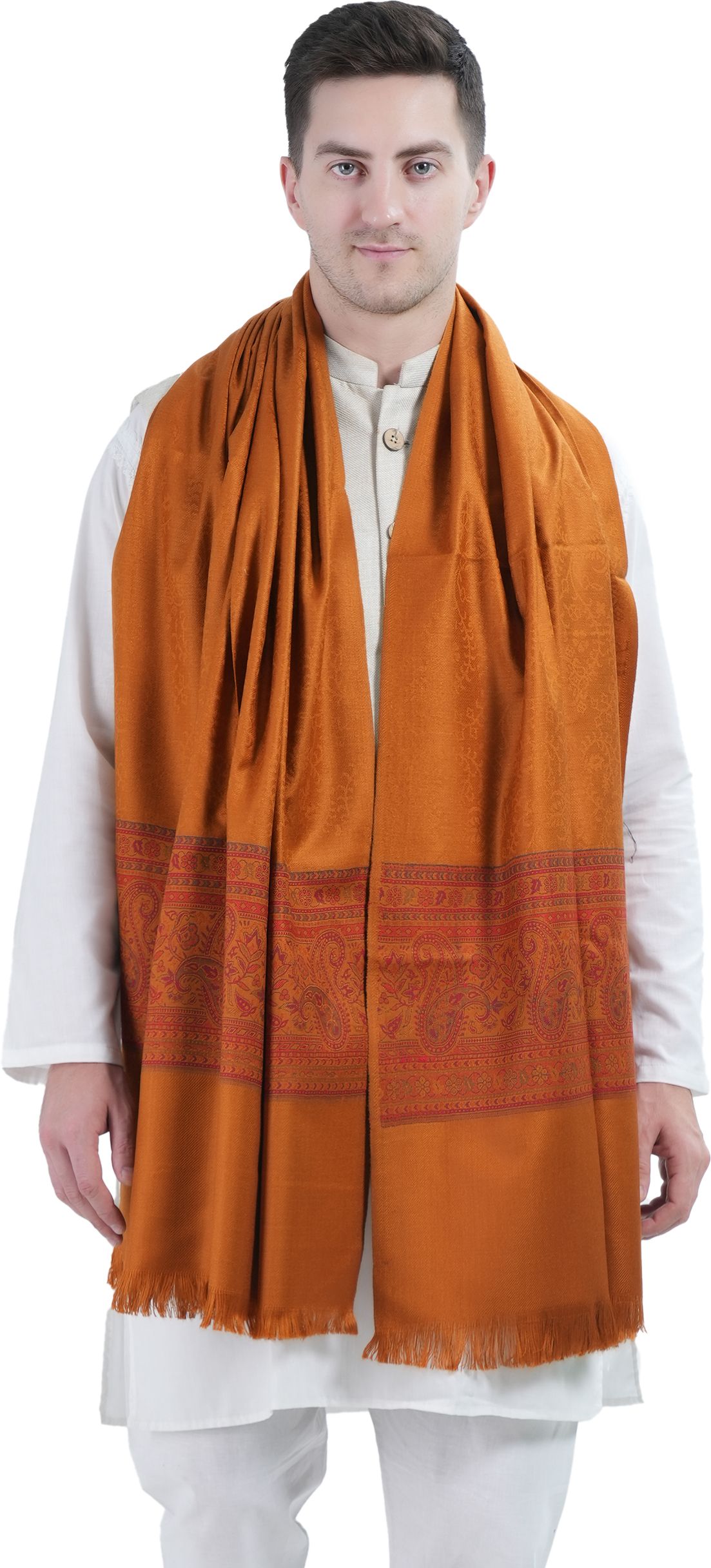 Life and style Wool Solid Men Shawl-picture-13